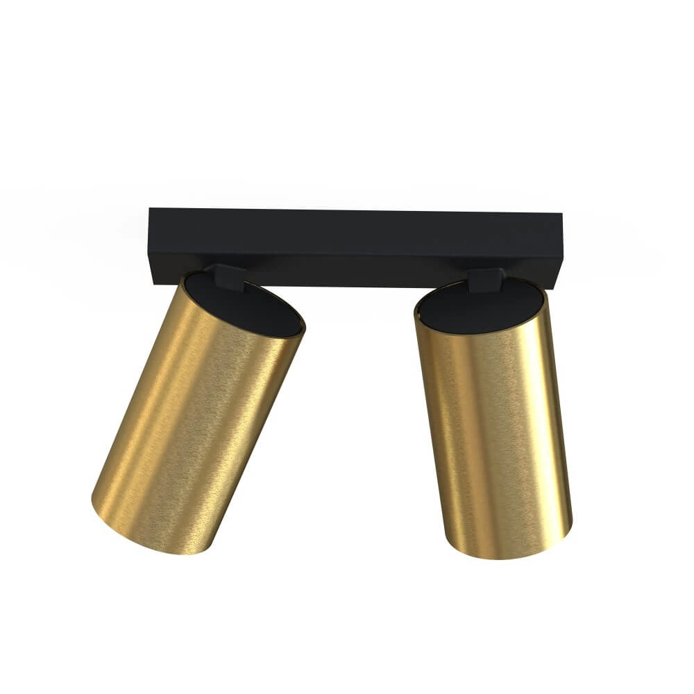 Gold surface-mounted spotlight Mono 2-light tiltable Lyora 5903139778299