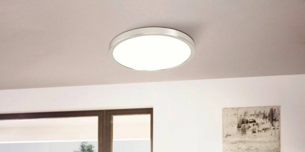 Stainless steel ceiling lamp Fueva 5 Ø 28.5cm Eglo 9008606244850