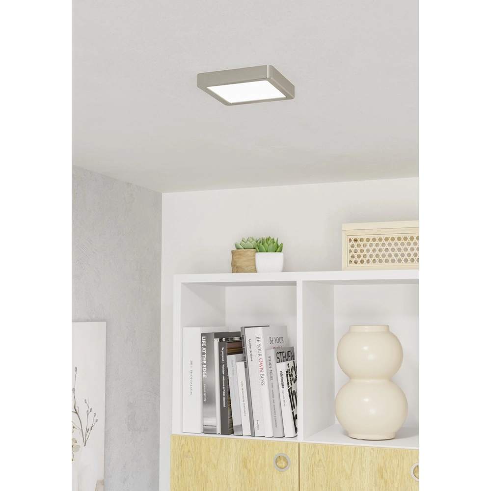 Led ceiling light Fueva 6 Square - Stainless Steel - 15x15cm Eglo 9008606330263