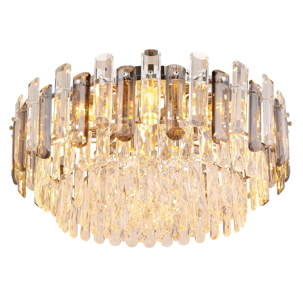 Ceiling lamp Orgina chrome with crystal Ø 55cm