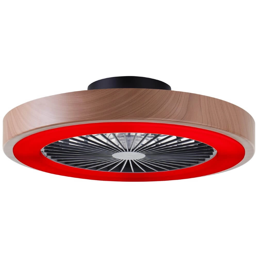 Black fan Slimline with wooden edge Brilliant 4004353435867