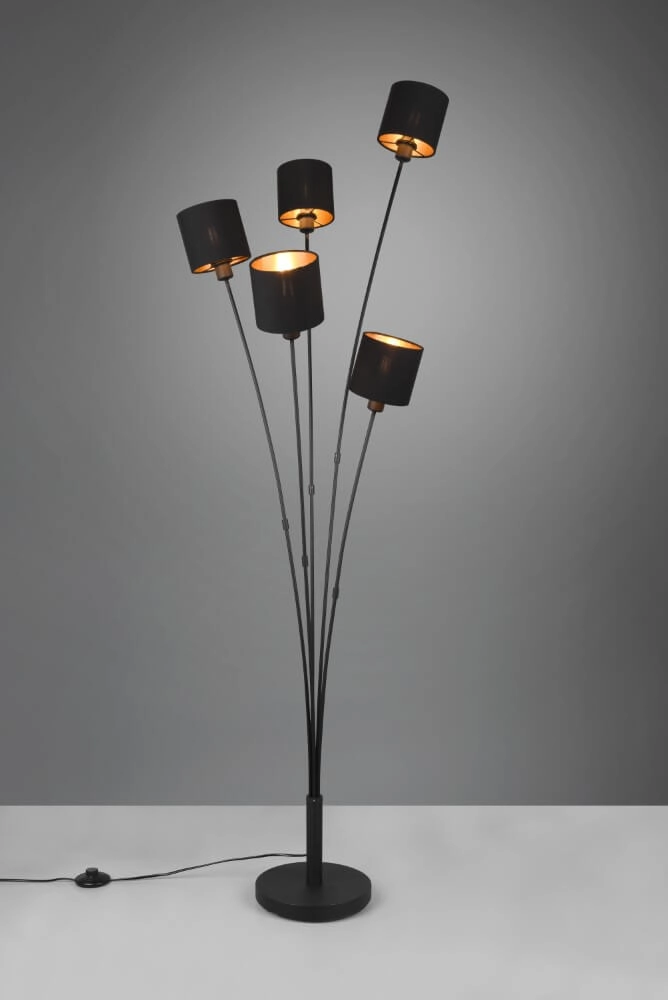 Floor lamp Tommy 5-light black Trio 4017807507577