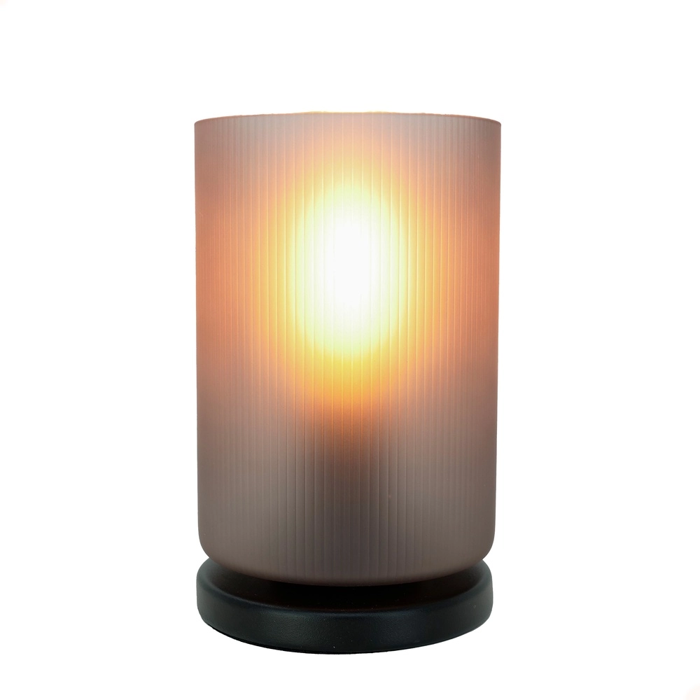 Table lamp Colomera smoke frosted glass