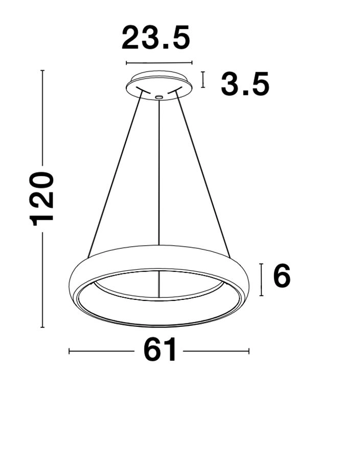 Design pendant lamp Albi black Ø 61cm Lyora 5212017416872