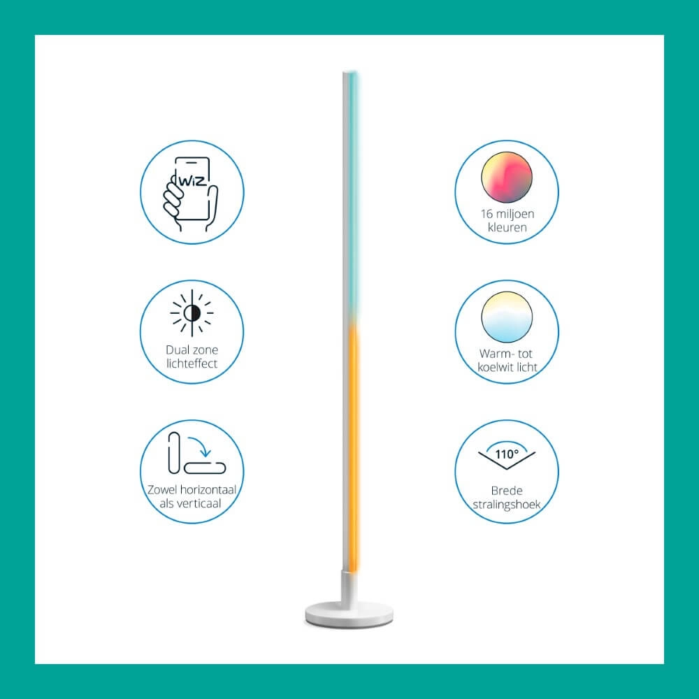 Adjustable floor lamp Pole WiZ 8719514554375