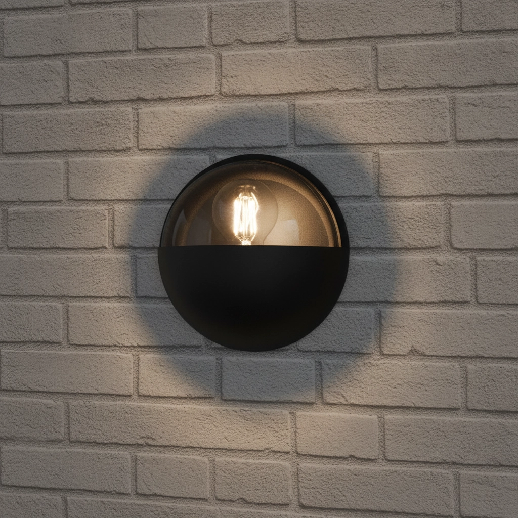 Round design wall lamp Amel anthracite