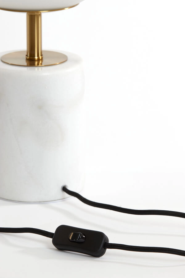 Design table lamp Medina white with gold 47cm Light & Living 8717807650902