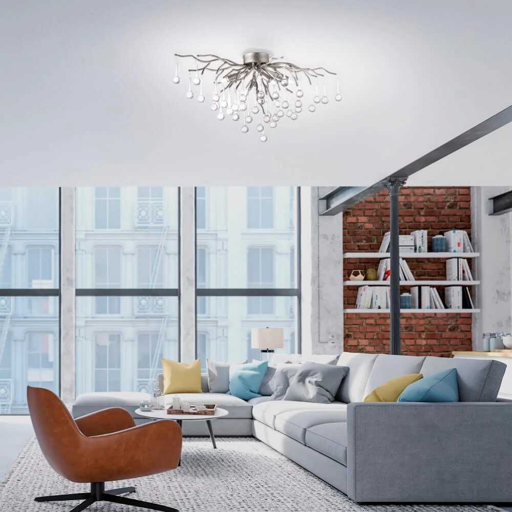 Chandelier Icicle metal 60cm Paul Neuhaus 4012248352076