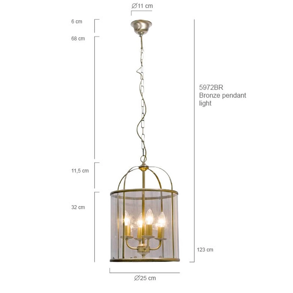 Pendant lamp Pimpernel 25cm old brass Steinhauer 8712746051957