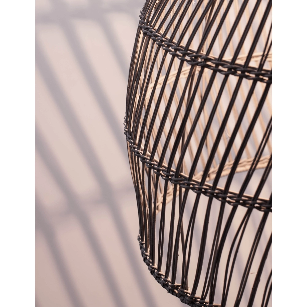 Grey pendant lamp Destin rattan Ø 42cm Lyora 5212017416681