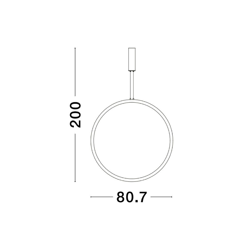 Round pendant lamp Change Ø 80.7cm black Lyora 5212017437310