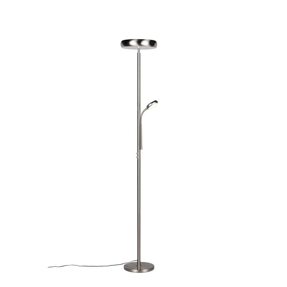 Floor lamp Palermo nickel with reading lamp Trio 4017807641370