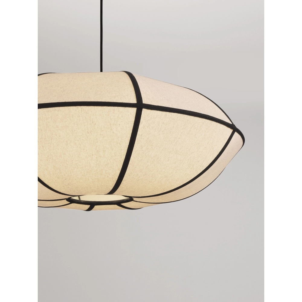 Pendant lamp Brera black with white Ø 70cm Lyora 5212017493576