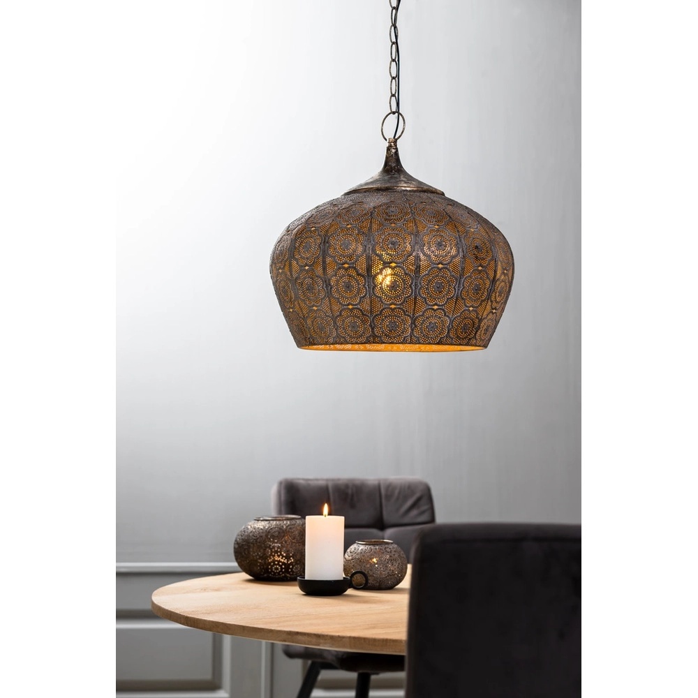 Pendant lamp Emine Ø 43.5cm brown Light & Living 8717807195342