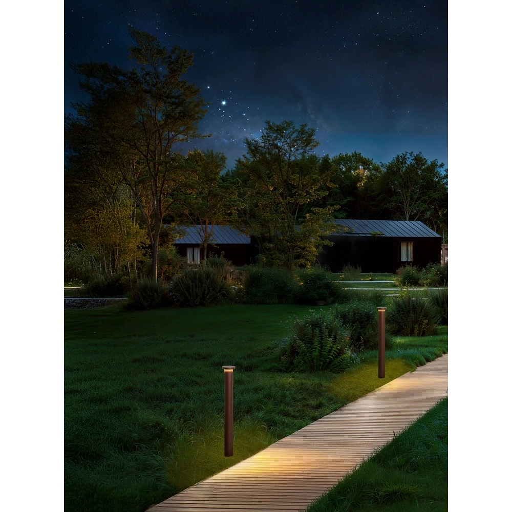 Modern path lighting Bast rust brown 65cm - 3000K
