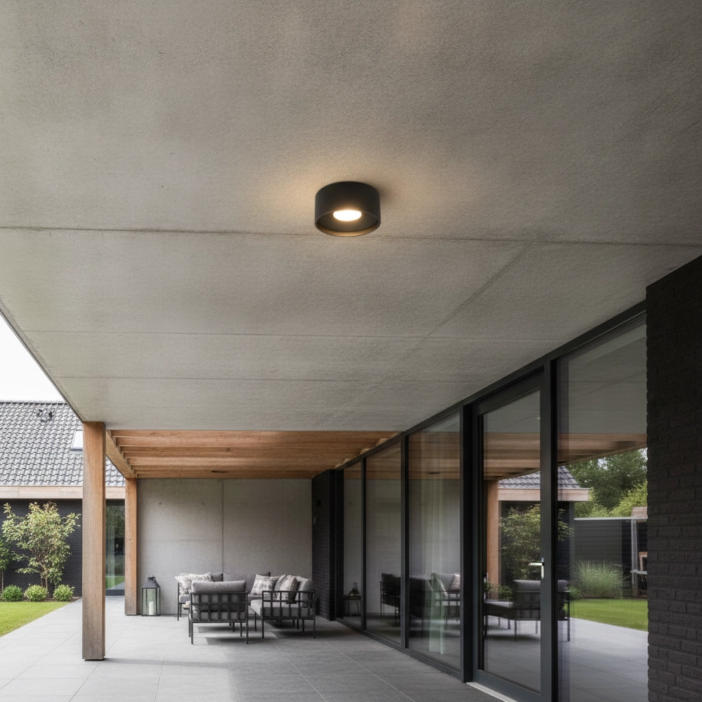 Sleek ceiling lamp Oran Ø 12cm black