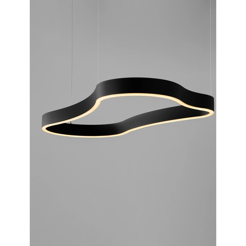 Natural shape pendant lamp Dussa black 90cm