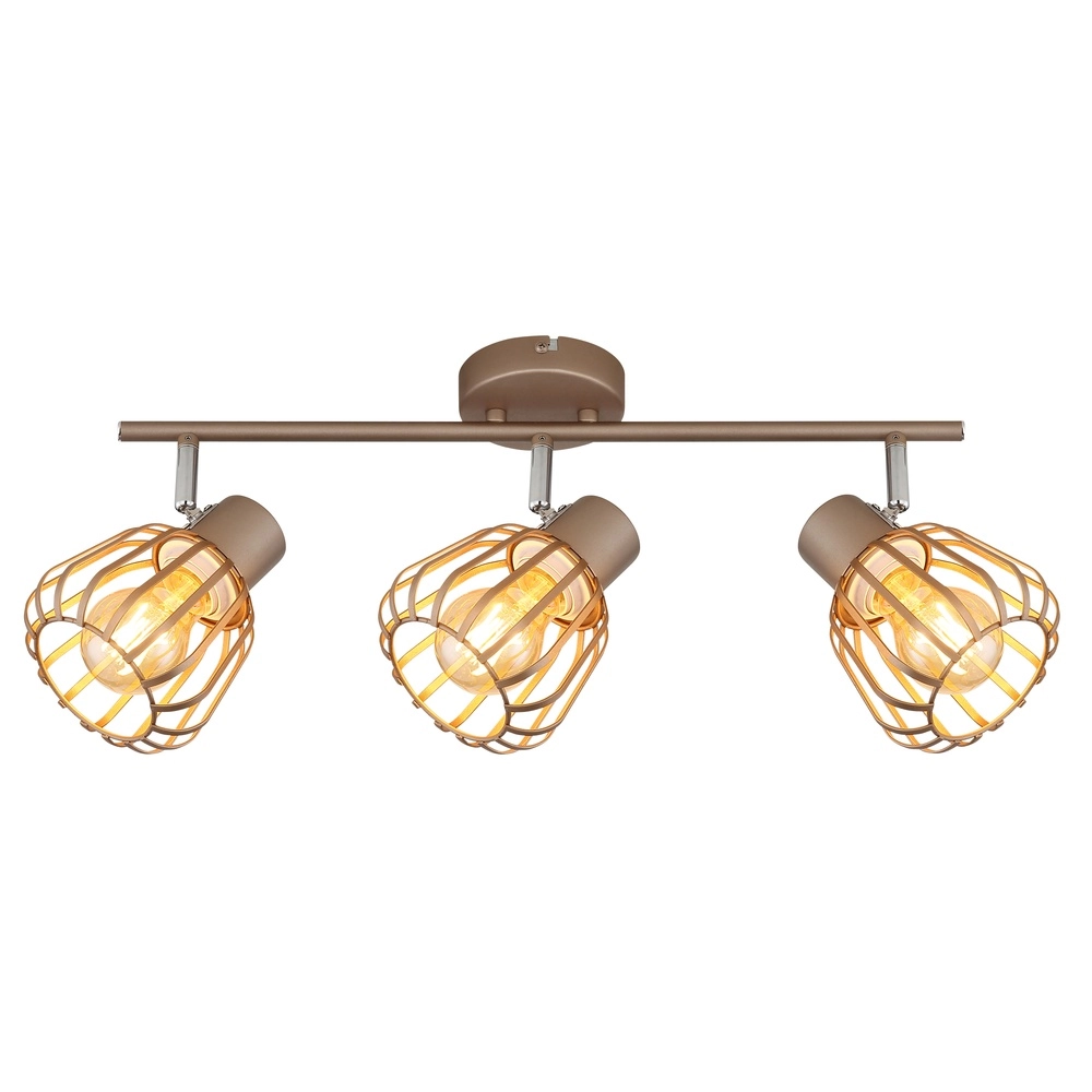 Ceiling lamp Olin 3-light coffee brown Globo 9007371589579