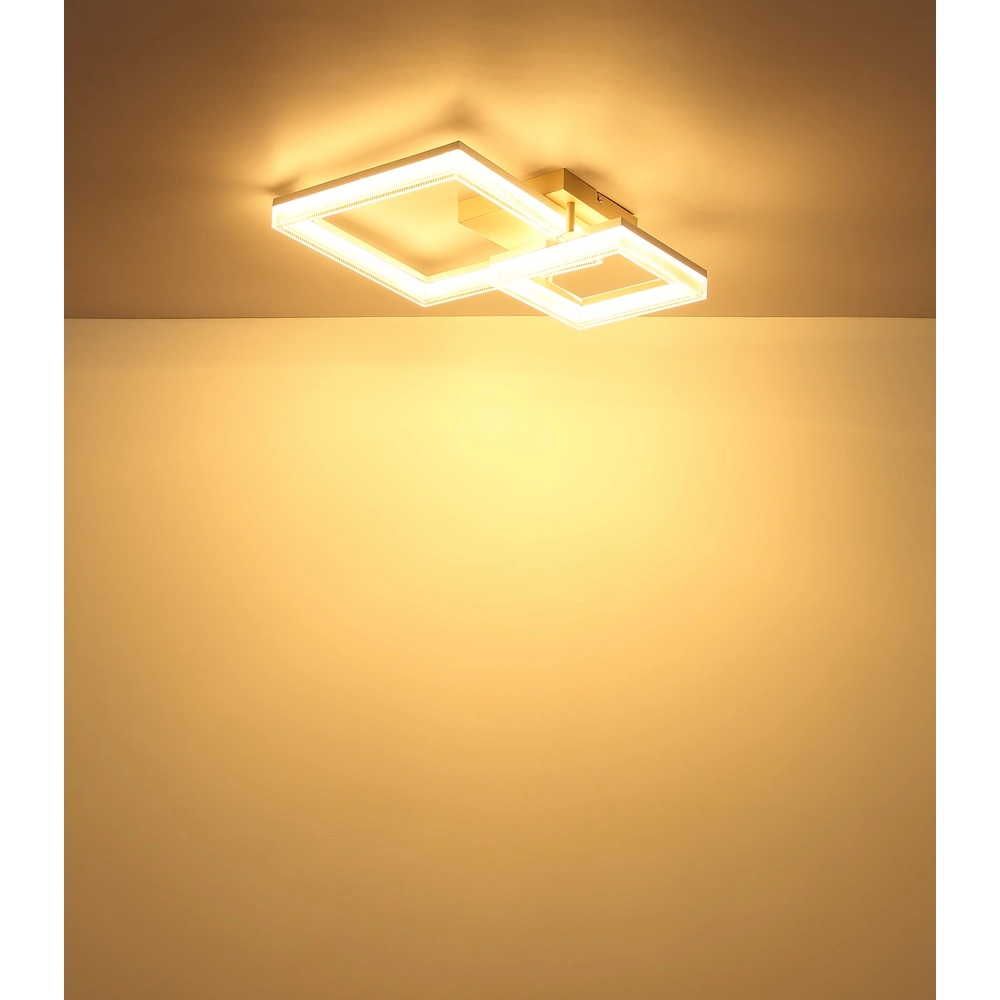Modern ceiling lamp Zara sand brown square Globo 9007371576074
