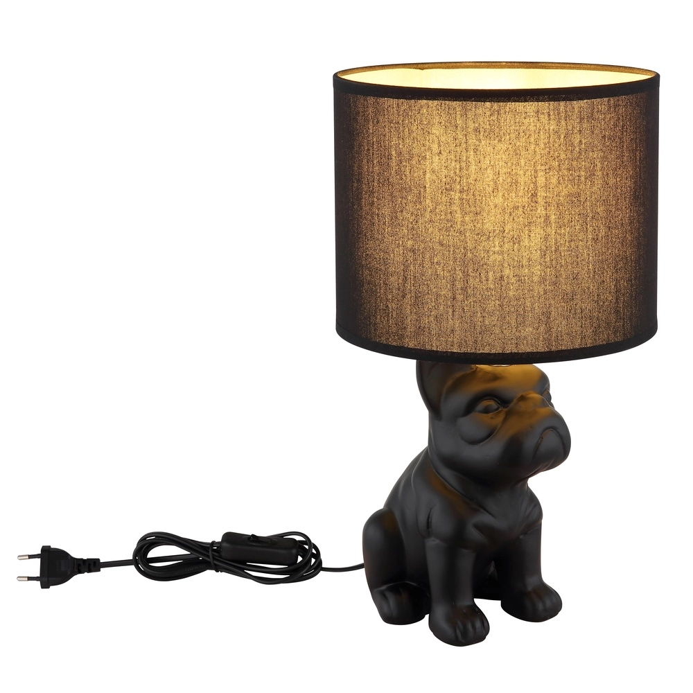 Table lamp Dogo dog black with cap Globo 9007371566686