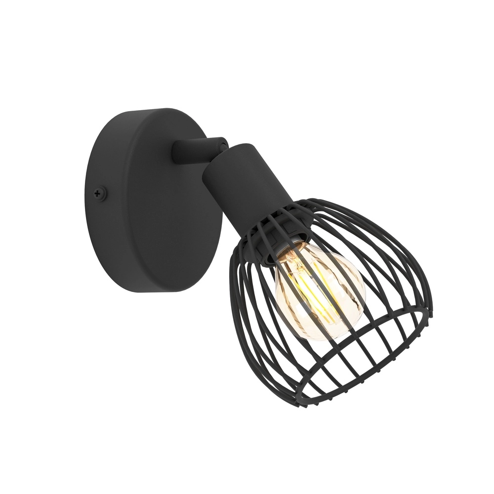 Wire lamp spotlight Sonnino black - E14