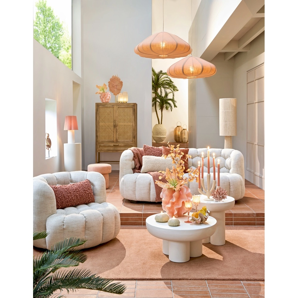 Table lamp Musaby Organic shape - white and pink Light & Living 8717807784256
