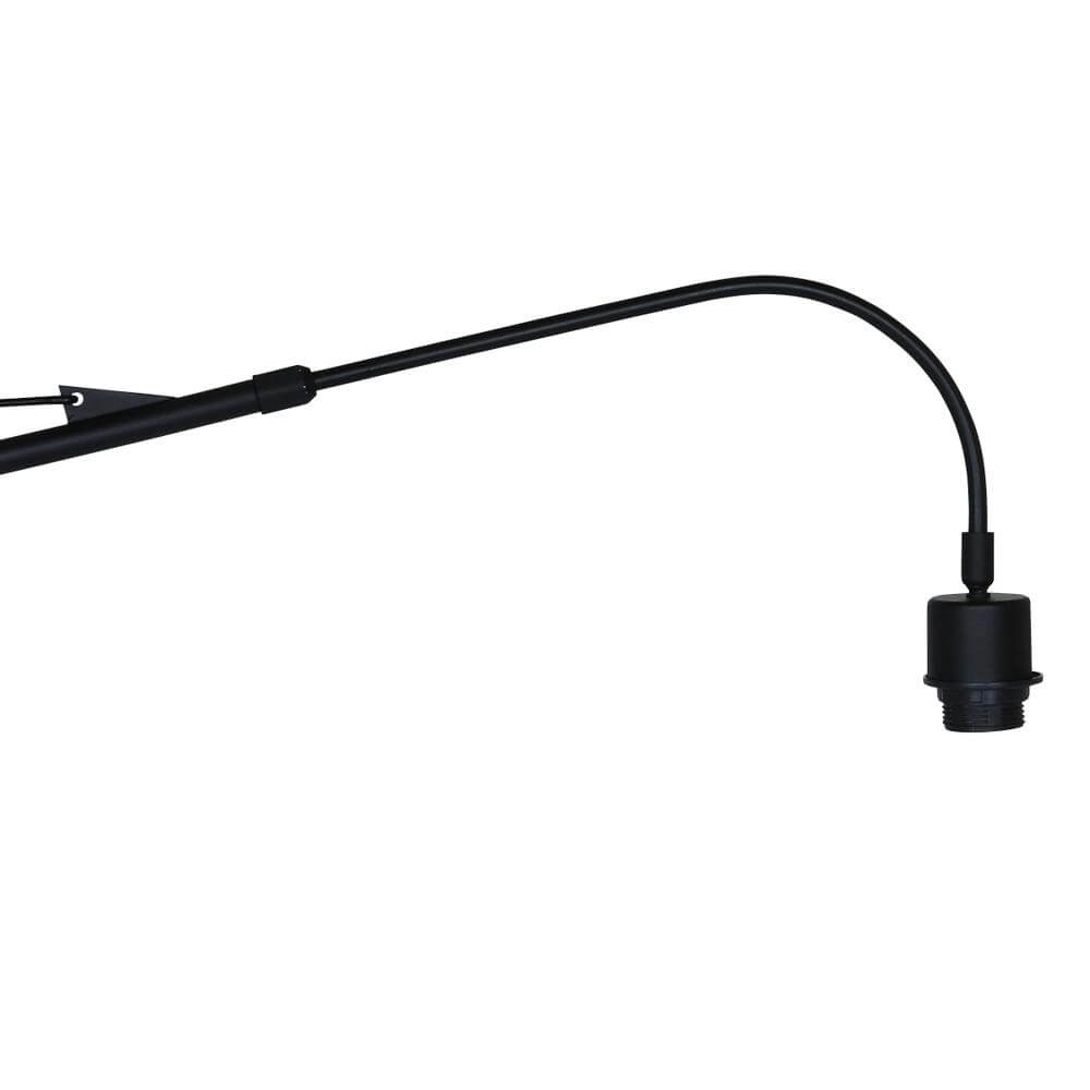 Wall lamp Elegant Classy black with straw shade Steinhauer 8712746171990