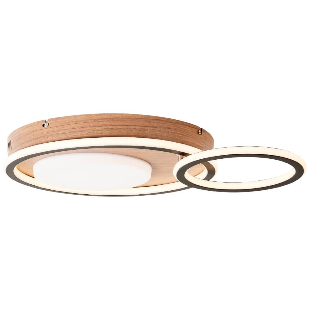 Round wooden ceiling lamp Karney