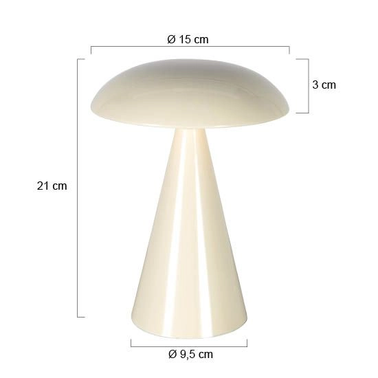 Rechargeable table lamp Mush cream Steinhauer 8712746188776