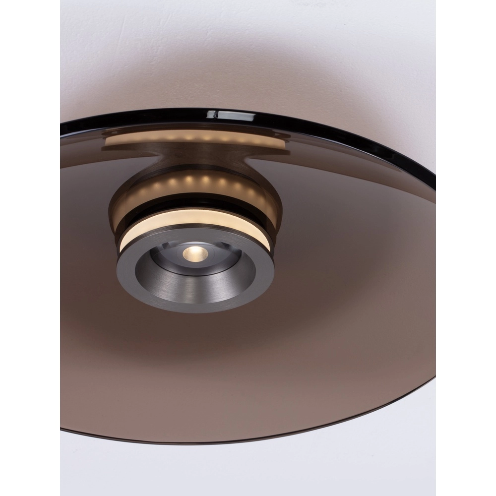 Ceiling lamp Esti brown glass Ø 50cm Lyora 5212017461834