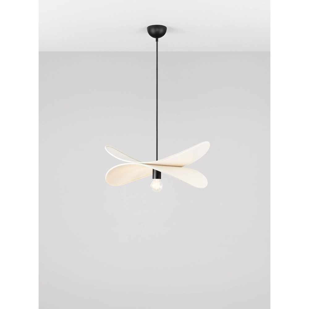 Modern pendant lamp Luve black with beige Lyora 5212017493729
