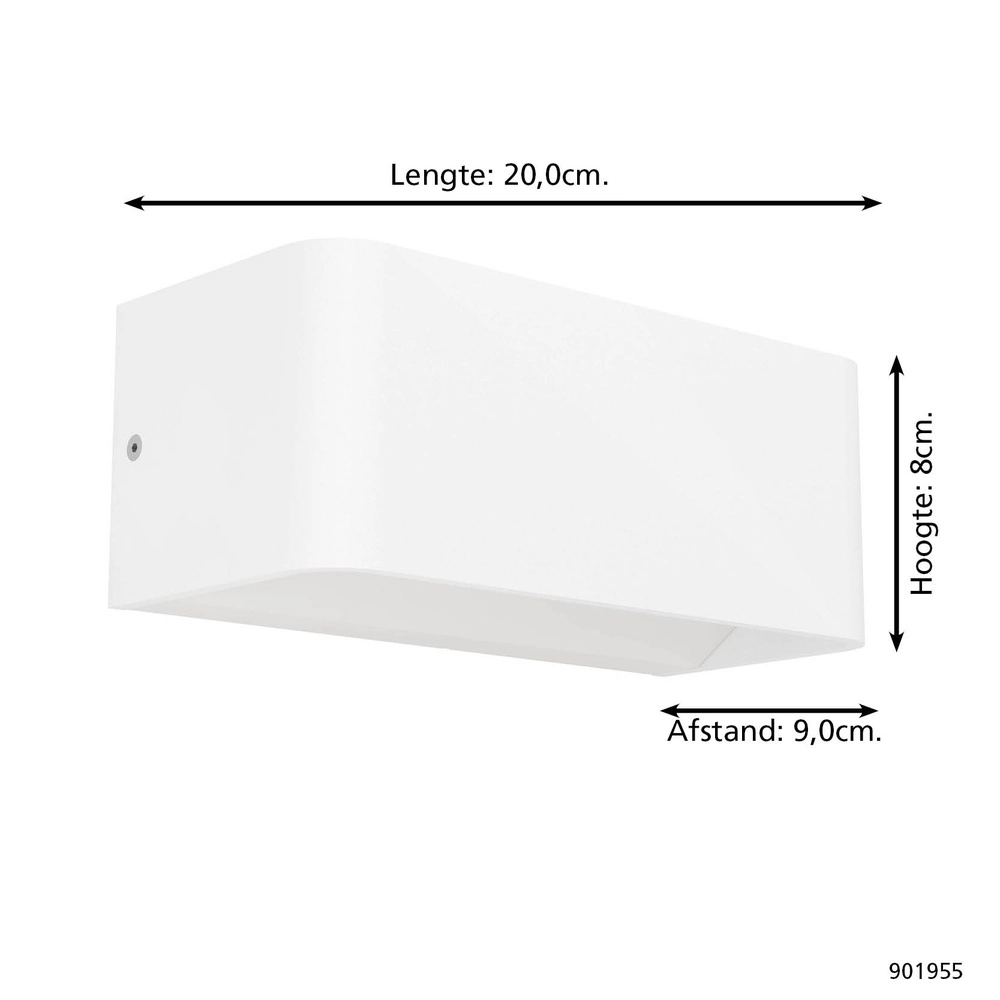 Smart Wall Lamp Sania-Z White - LED - 20cm Eglo 9008606361663