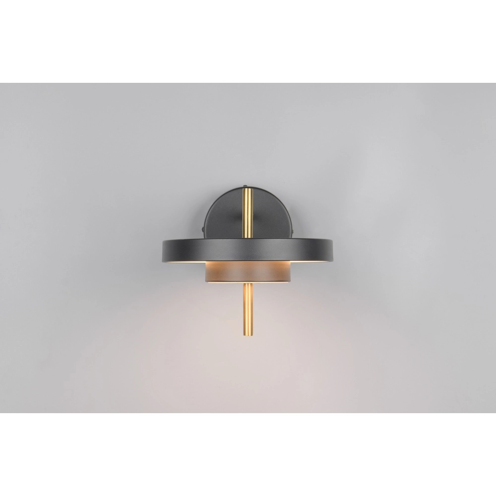 Modern wall lamp Keaton black with gold Trio 4017807655742