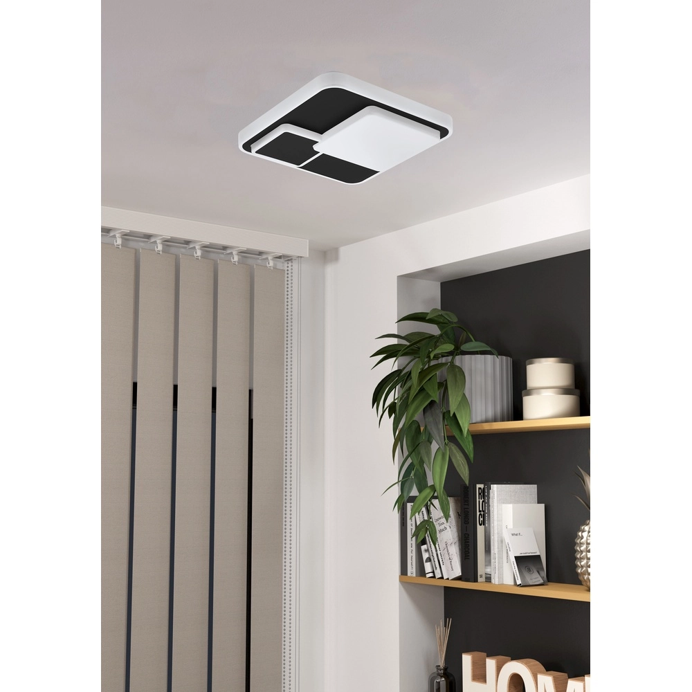 Modern ceiling lamp Lepreso black square Eglo 9002759756673