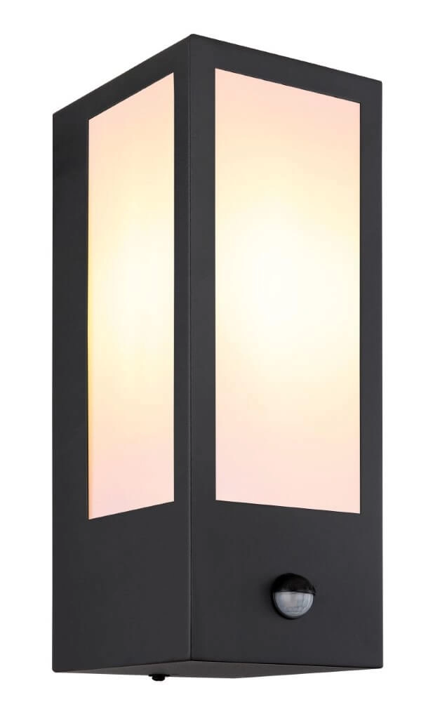 Wall lamp Gundula with sensor milk glass