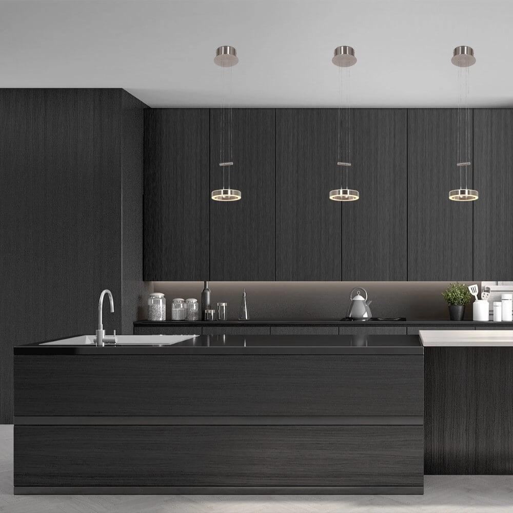 Sleek LED pendant light Piola Stainless steel Steinhauer 8712746167306