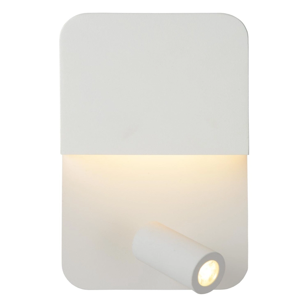 Bedside lamp Boxer white with USB charging point Lucide 5411212791542