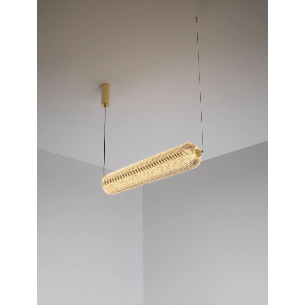 Unique pendant lamp Klelia Horizontal Gold Lyora 5212017452696