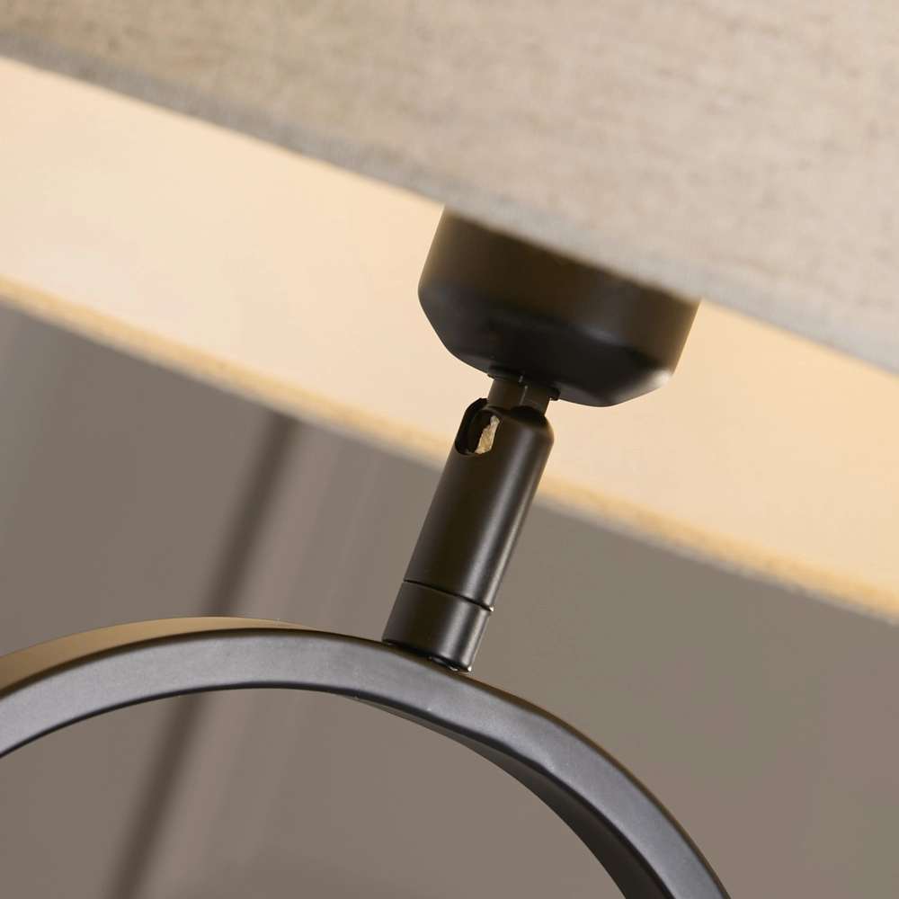 Table lamp Modish black with cream shade Searchlight 5053423306193