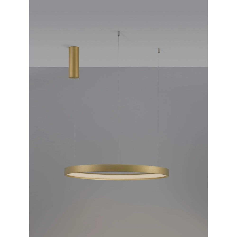 Round pendant lamp Perrine gold Ø 60cm