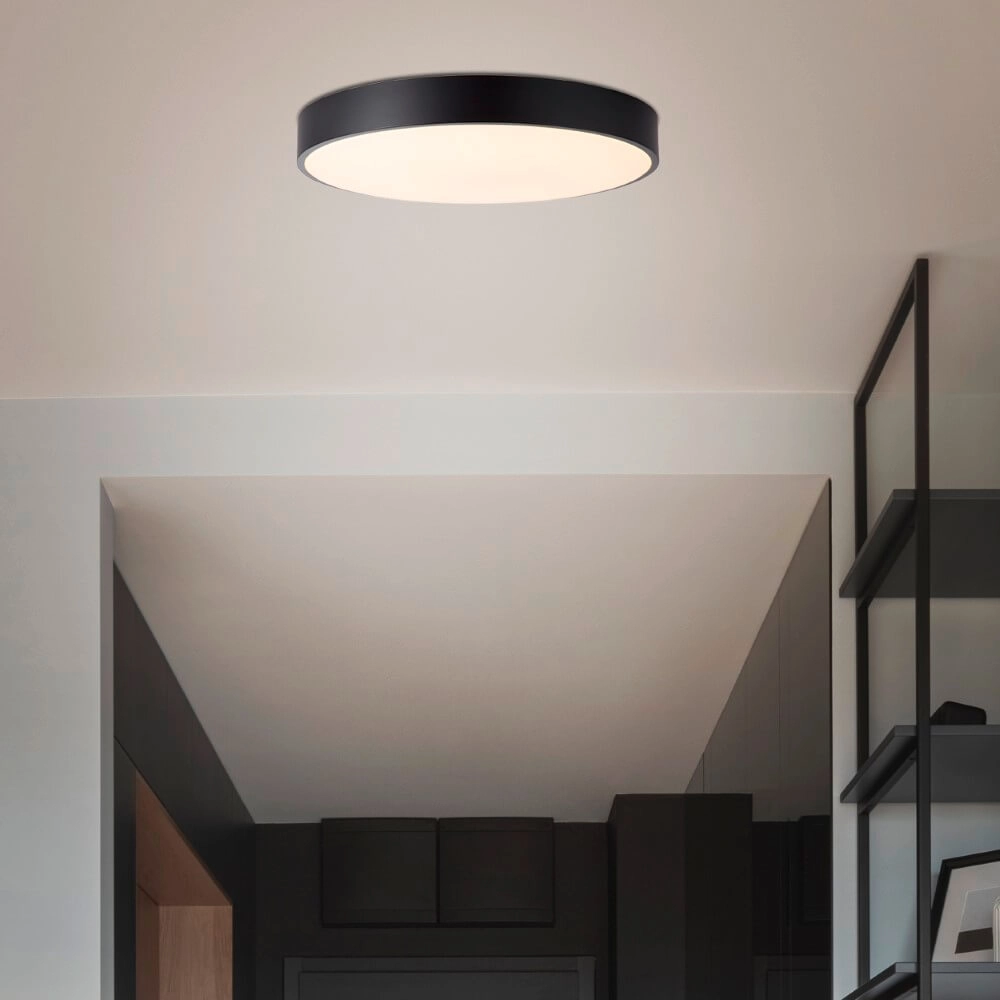 Design ceiling lamp Slimline black Ø 49cm Brilliant 4004353426568
