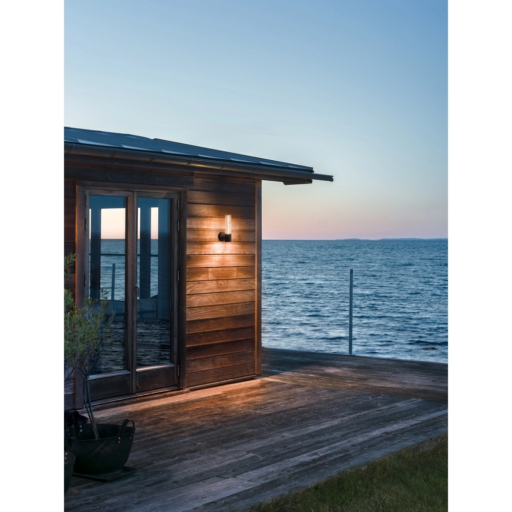 Sleek wall lamp Edison black with unique effect 29cm KonstSmide 7318300030423