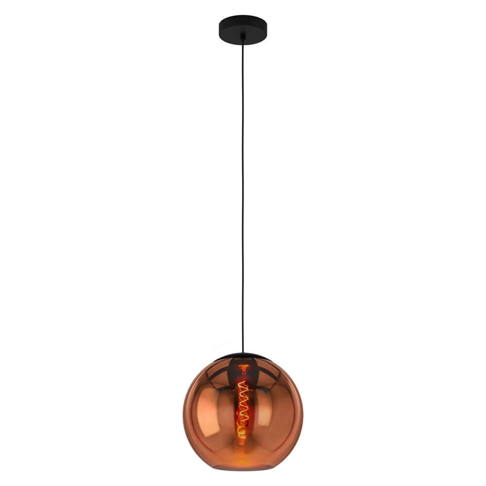 Hanging lamp with red copper glass Cordoba Ø 30cm Stars of Light 9008606221431