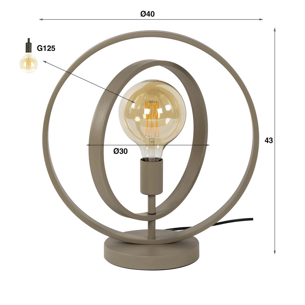 Sand table lamp Turn 1x E27 - Ø 40cm Lyora 8716803513051