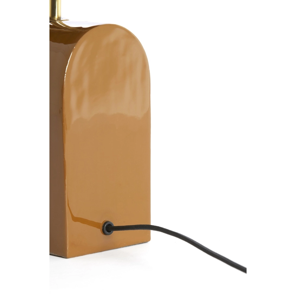 Brown desk lamp Cardona with gold - 1x E27 Light & Living 8717807816278