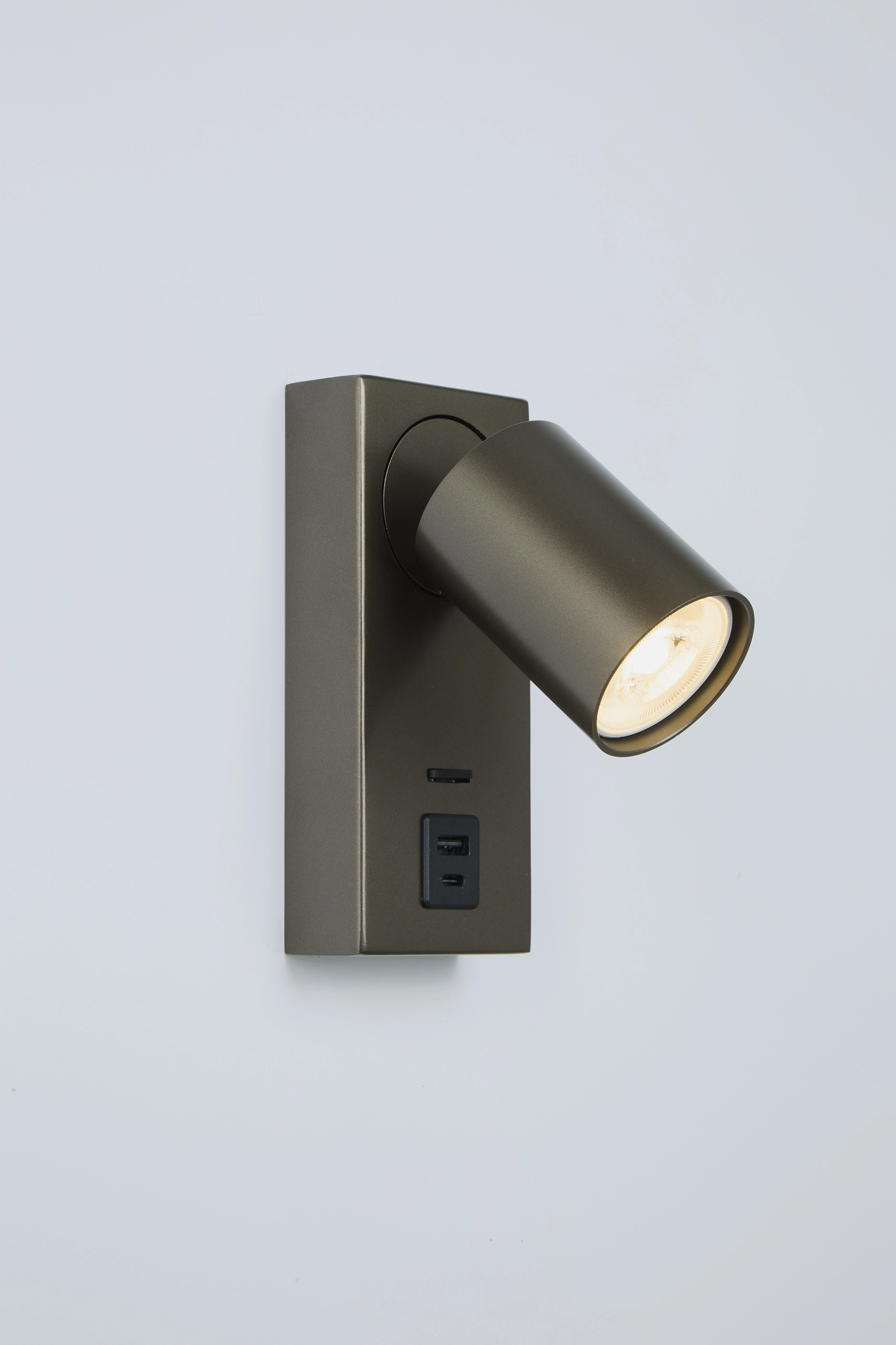 Bedside lamp Moon 1 Bronze with USB