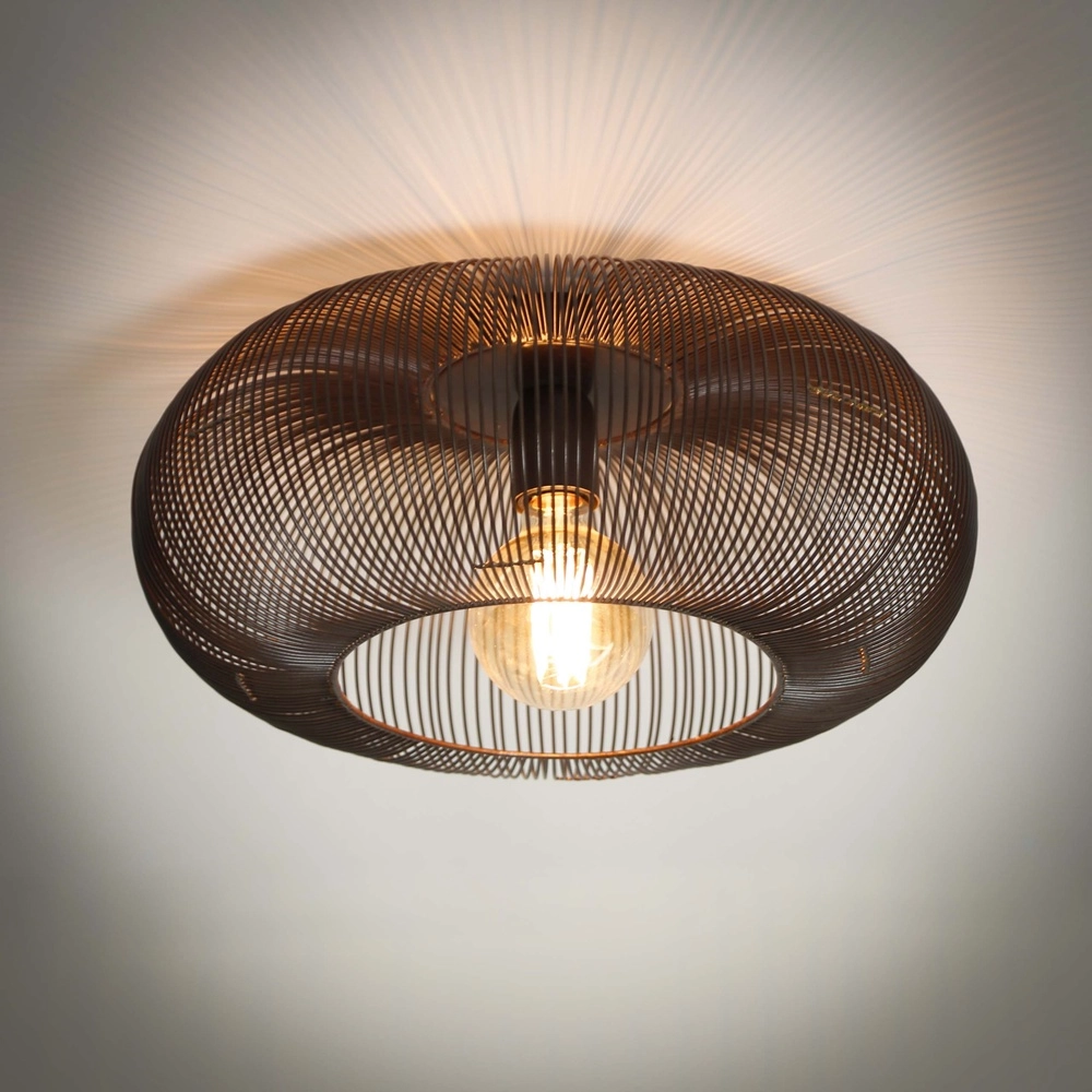 Wire ceiling lamp Copper Ø 43cm - black nickel