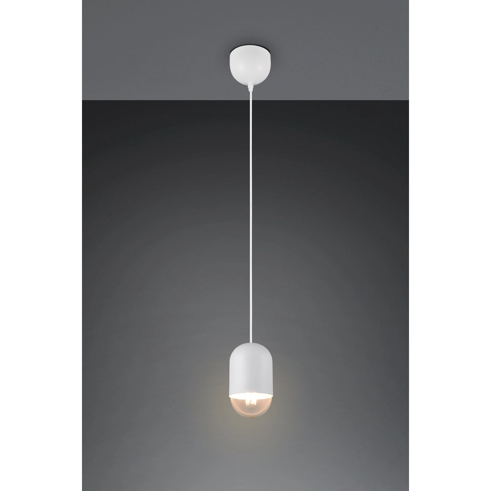 Unique pendant lamp Nara white Ø 10,5cm Trio 4017807661798