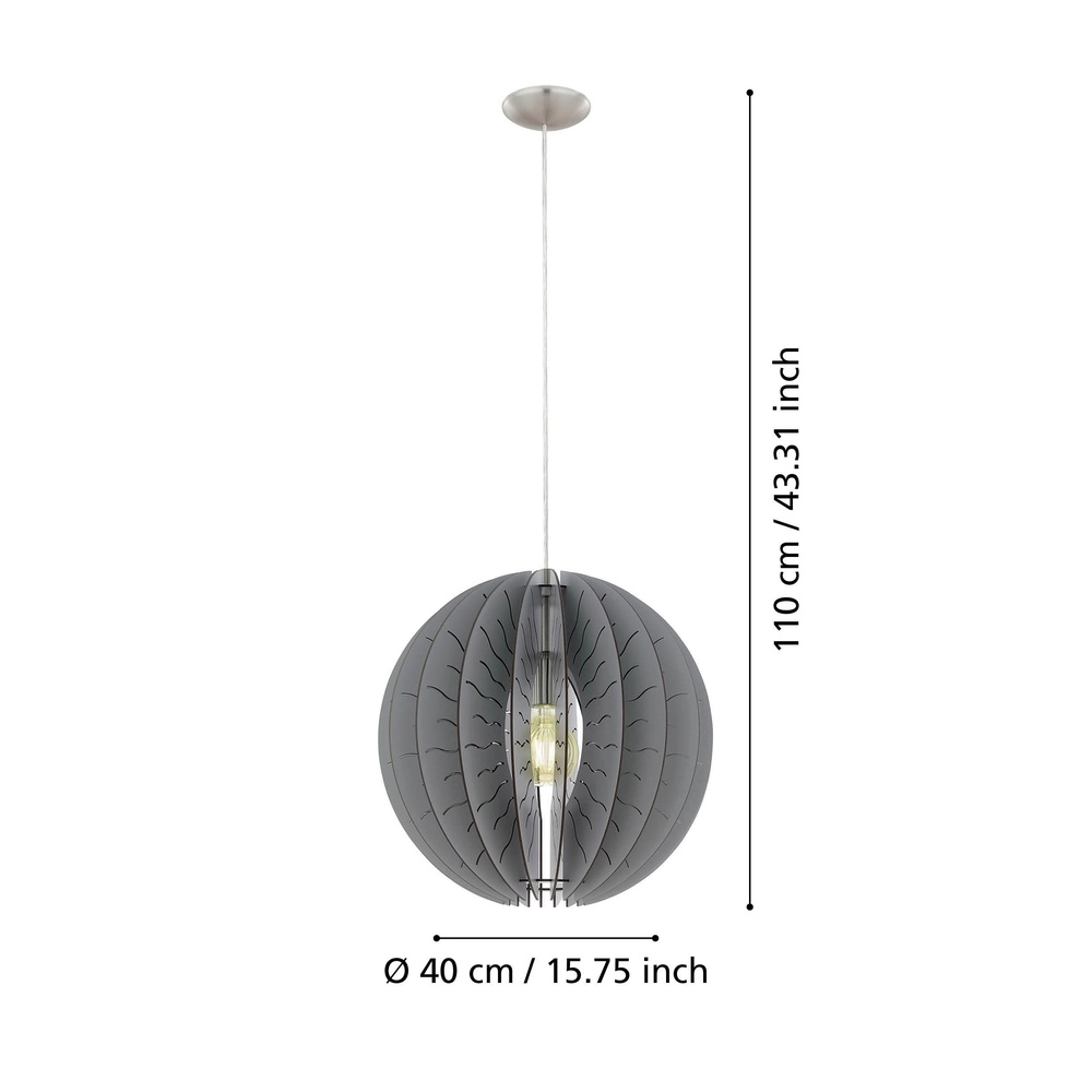 Modern pendant lamp Fabessa nickel Eglo 9002759328221