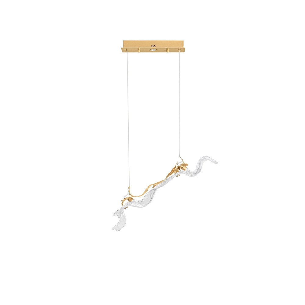 Golden pendant lamp Avesa with clear glass Lyora 5212063500419
